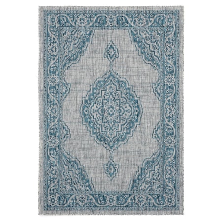 United Weavers Of America 7 ft. 10 in. x 10 ft. 6 in. Augusta Sant Andrea Aqua Rectangle Oversize Rug 3900 10263 912